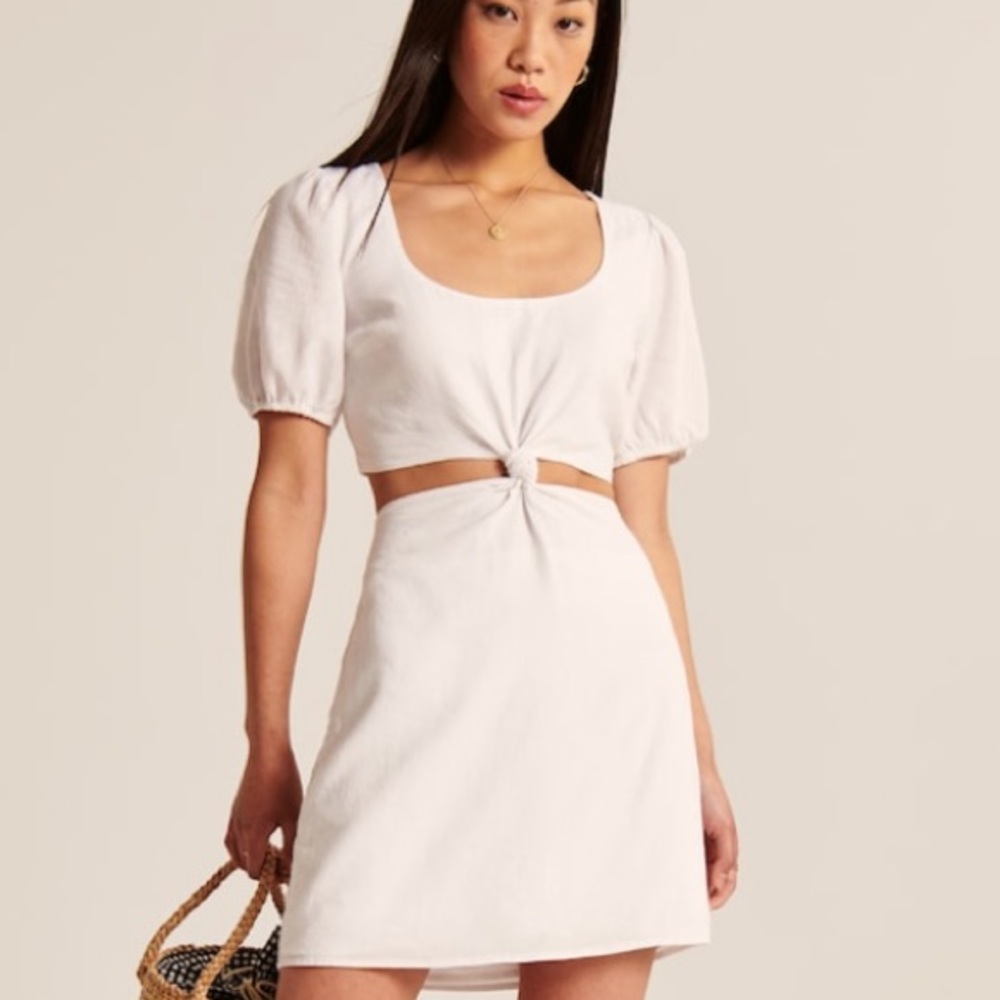 Abercrombie linen cutout dress
